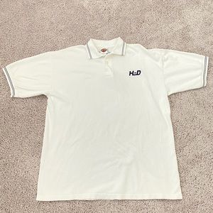 Harley Davidoson White Polo Golf Shirt Embroidered FT Lauderdale XL